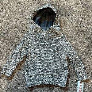 New! Cat & Jack Blue/White Hoodie Sweater. Size: 18M